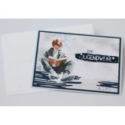 Best Handgemachte Glückwunschkarte zur Jugendweihe - moderne Jugendweihekarte Glückwunschkarten
