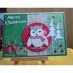 Best Handgemachte Weihnachtskarte mit Eule Weihnachtskarten