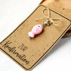 Outlet Handgemachtes Konfirmationsgeschenk – Keramik Fischanhänger auf Karte als christliches Symbol Geschenke