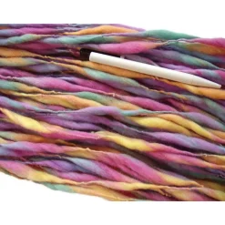 Discount Handgesponnenes dickes Merinogarn 100g/64m, Strickwolle dick und dünn Pastelltöne, Nadelstärke ab 10mm, P Haarschmuck & Kopfputz