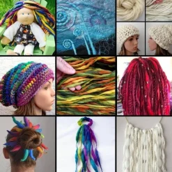 Discount Handgesponnenes dickes Merinogarn 100g/64m, Strickwolle dick und dünn Pastelltöne, Nadelstärke ab 10mm, P Haarschmuck & Kopfputz