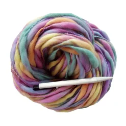 Discount Handgesponnenes dickes Merinogarn 100g/64m, Strickwolle dick und dünn Pastelltöne, Nadelstärke ab 10mm, P Haarschmuck & Kopfputz
