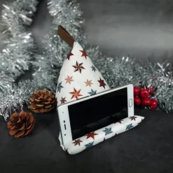 Weihnachtsgeschenke|Raeuberkind Handykissen / Sitzsack METALLIC STERNANIS  - Smartphonestütze, Handyhalterung, Kirschkernfüllung | RÄUBERKIND