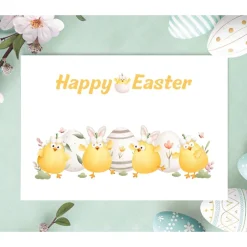 Clearance Happy Easter Ostergrußkarte, Hühner Osterkarte, Osterkarte mit Umschlag, Ostergrußkarte mit Hühnern, Grußkarte zu Ostern Osterkarten