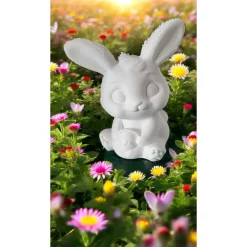 Outlet Hase 3D Druck wetterfest – Deko für innen & außen | ABS, bemalbar, 15 cm hoch Osterhasen