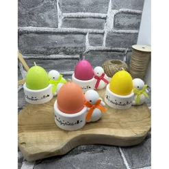 Osterkerzen|Martinas Bastelei Hase Eierbecher I Tischdekoration I Handmade I Kerzenhalter I Osterdeko I Eierkerze