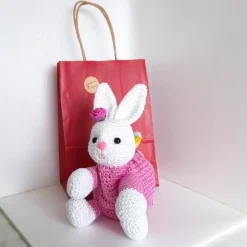 Sale Hase zum Befüllen Zugbeutel Ostern Geschenkidee Kuscheltier Bunny Amigurumi Geschenkverpackung Gutschein Geldgeschenk Osterhasen