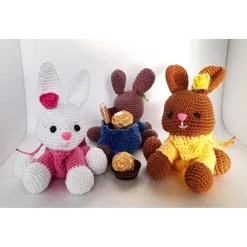 Sale Hase zum Befüllen Zugbeutel Ostern Geschenkidee Kuscheltier Bunny Amigurumi Geschenkverpackung Gutschein Geldgeschenk Osterhasen