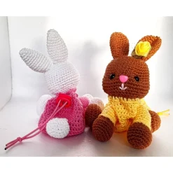 Sale Hase zum Befüllen Zugbeutel Ostern Geschenkidee Kuscheltier Bunny Amigurumi Geschenkverpackung Gutschein Geldgeschenk Osterhasen