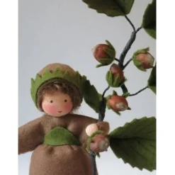Haselnuss - Blumenkind - Jahreszeitentisch - Waldorf Art- Art.Nr. HE26 Herbst