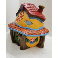 Best Hasen Haus aus Keramik zum Beleuchten Osterhasen