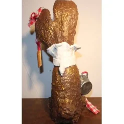 Clearance Hasenfigur KOCHHASERL handgefertigte Künstler-Figur Geschenk für Köche Geldgeschenk Essen Osterhasen