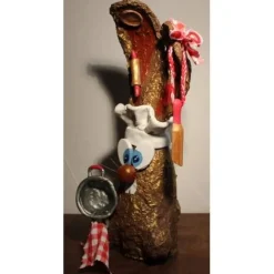 Clearance Hasenfigur KOCHHASERL handgefertigte Künstler-Figur Geschenk für Köche Geldgeschenk Essen Osterhasen