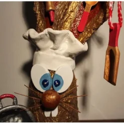 Clearance Hasenfigur KOCHHASERL handgefertigte Künstler-Figur Geschenk für Köche Geldgeschenk Essen Osterhasen