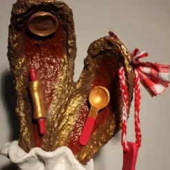 Clearance Hasenfigur KOCHHASERL handgefertigte Künstler-Figur Geschenk für Köche Geldgeschenk Essen Osterhasen