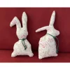 Best Hasenpaar aus schönem Blusenstoff, genähte Hasen im Set für Frühjahrs- und Osterdekoration Osterhasen