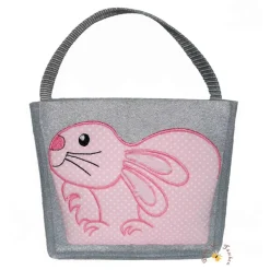 Best Hasentasche Besticktes Osterkörbchen Ostertasche Osternest Filztasche Kinder Stofftasche Utensilo Geschenktasche Osterkörbchen