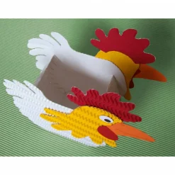 Osterkörbchen|Die Bunte Pforte Henne "Gundula" als Osternest, Osterkörbchen,Frühlingsdeko, Osterkorb aus Wellpappe, Verpackung für Geschenke