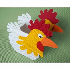 Osterkörbchen|Die Bunte Pforte Henne "Gundula" als Osternest, Osterkörbchen,Frühlingsdeko, Osterkorb aus Wellpappe, Verpackung für Geschenke