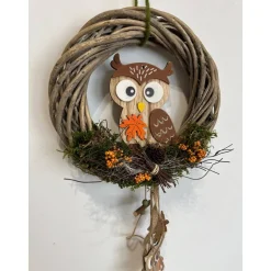 Discount Herbstkranz Türkranz Türschmuck Türdeko Eule Herbstdeko Herbst