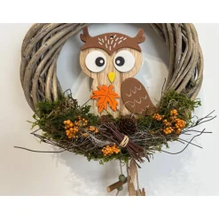 Discount Herbstkranz Türkranz Türschmuck Türdeko Eule Herbstdeko Herbst