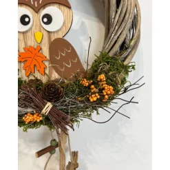 Discount Herbstkranz Türkranz Türschmuck Türdeko Eule Herbstdeko Herbst