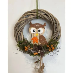 Discount Herbstkranz Türkranz Türschmuck Türdeko Eule Herbstdeko Herbst