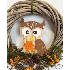 Discount Herbstkranz Türkranz Türschmuck Türdeko Eule Herbstdeko Herbst