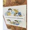 Discount Herbstliche Klappkarte für viele Anlässe geeignet Unikat Herbst Karte, Beige,Blau Braun Herbst