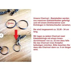 Discount Herren-Charivari aus Edelstahl, Trachtenschmuck, 1- reihig, Michl Trachtenschmuck