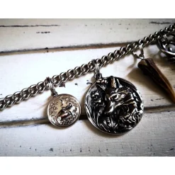 Discount Herren-Charivari aus Edelstahl, Trachtenschmuck, 1- reihig, Michl Trachtenschmuck