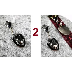 Best Herren-Charivari aus Edelstahl, Trachtenschmuck, 2- reihig, Hias Trachtenschmuck