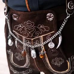 Trachtenschmuck|Tinas Schmucktruhe Herren-Charivari aus Edelstahl, Trachtenschmuck, 1- reihig, Max