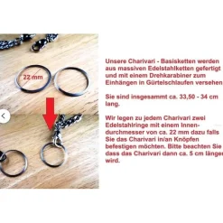 Trachtenschmuck|Tinas Schmucktruhe Herren-Charivari aus Edelstahl, Trachtenschmuck, 1- reihig, Löwe