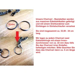 Trachtenschmuck|Tinas Schmucktruhe Herren-Charivari aus Edelstahl, Trachtenschmuck, 1- reihig, Johann