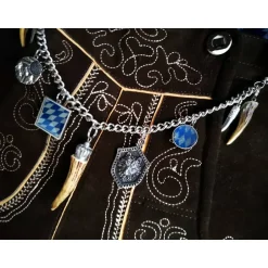 Trachtenschmuck|Tinas Schmucktruhe Herren-Charivari aus Edelstahl, Trachtenschmuck, 1- reihig, Johann