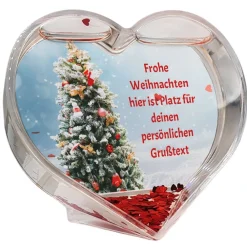 Best Herz Schneekugel mit Wunschtext im Motiv Weihnachtsbaum Weihnachtsgeschenke