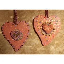 Clearance Herzen aus Holz HERZERLDUO ROSA 2er-Set Valentinsgeschenk Muttertagsgeschenk Hängedeko Geburtstagsgeschenk Valentinstagsgeschenke