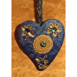 Sale Herzen aus Holz HERZERLDUO BLAU 2er-Set Valentinsgeschenk Muttertagsgeschenk Hängedeko Geburtstagsgeschenk Valentinstagsgeschenke