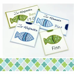 Discount Hülle für Schokolade mit Geldfisch zur Kommunion/Konfirmation Geldgeschenke