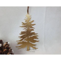 Weihnachtsdeko|CreativAnita Hängedekoration Tannenbaum - gold