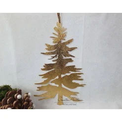 Weihnachtsdeko|CreativAnita Hängedekoration Tannenbaum - gold