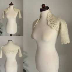 Clearance Hochzeit Stola,Stola,Bolero,Jacke,Jacke,Hochzeit,Besondere Anlässe,Blumen Applikation, creme! Brautstolen & -Boleros