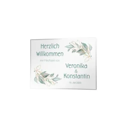 Sale Hochzeit Willkommensschild Salbei II personalisierbar Hochzeitsdeko