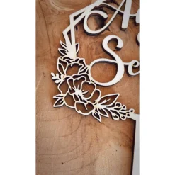 Clearance Hochzeits Cake Topper / Kuchendeko zur Hochzeit Caketopper personalisiert mit Namen Hexagram Hochzeitsdeko
