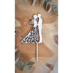 Sale Hochzeits Cake Topper Brautpaar mit Datum / Kuchendeko Hochzeit Mr & Mrs / Hochzeitstorte / Mann und Frau Hochzeitsdeko