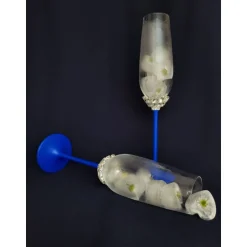 New Hochzeitsaccessoires Hochzeitsgläser Sektgläser Sektglas Hochzeitskerzen Brautaccessoires Flöte mit Namen blau königsbla Hochzeitsdeko
