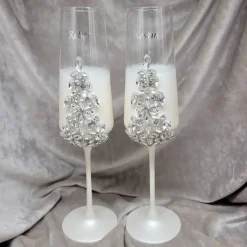 Best Hochzeitsaccessoires Hochzeitsgläser Sektgläser Sektglas Hochzeitskerzen Brautaccessoires Flöte mit Namen mit Kristalle Hochzeitsdeko