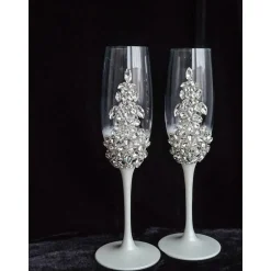Best Hochzeitsaccessoires Hochzeitsgläser Sektgläser Sektglas Hochzeitskerzen Brautaccessoires Flöte mit Namen mit Kristalle Hochzeitsdeko