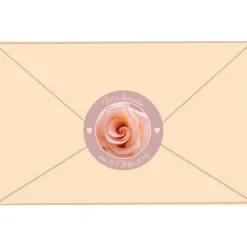 Einladungskarten|meinAufkleberladen Hochzeitsaufkleber | Rose - Wir heiraten - personalisierbar